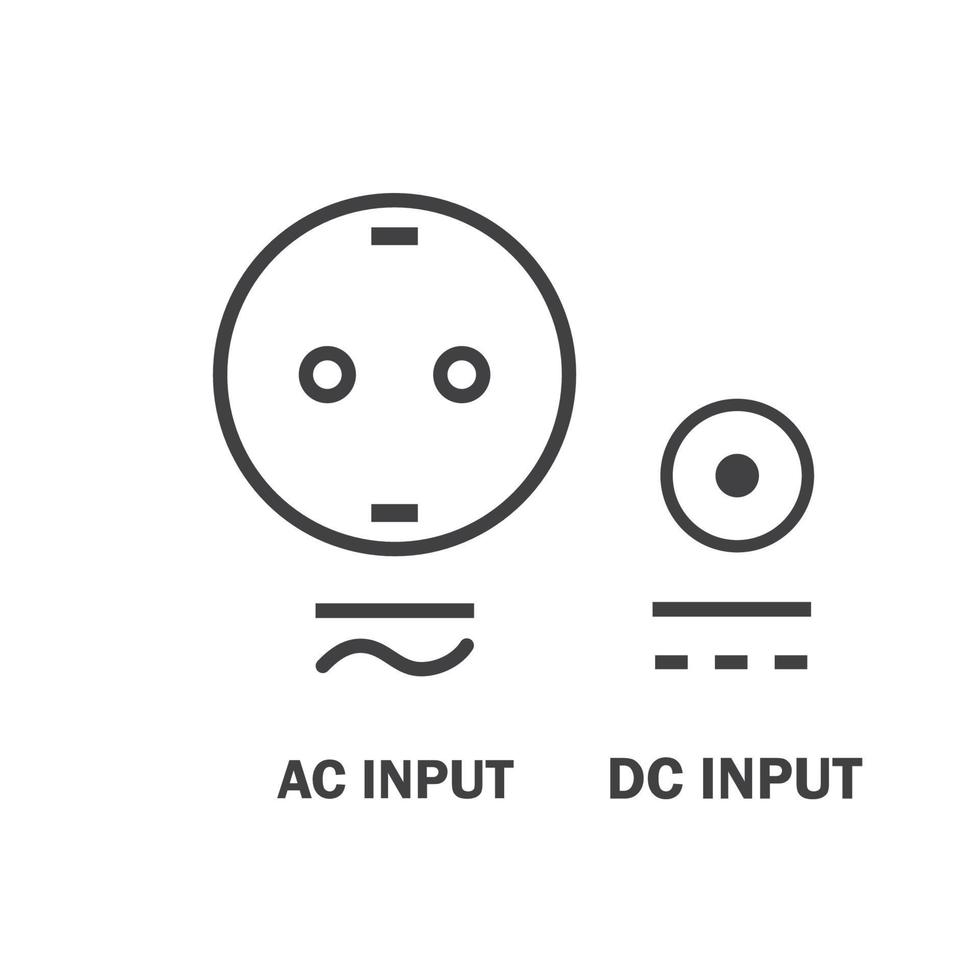 ac dc Strom Eingang Symbol Vektor Symbol Vorlage