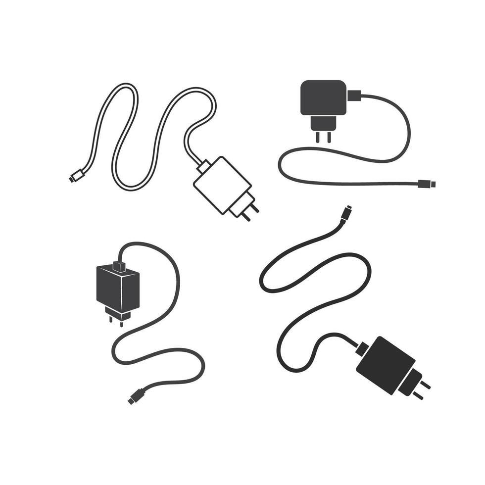 Telefon Ladegerät Adapter Symbol Vektor Illustration Design Vorlage