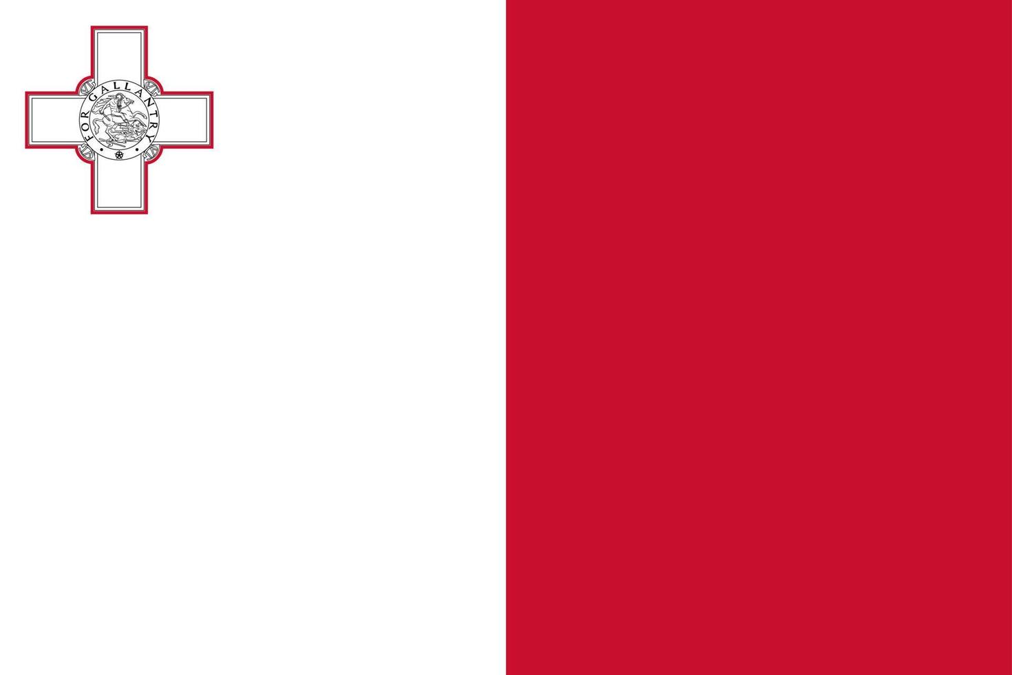 malta flagga enkel illustration för självständighetsdagen eller val vektor