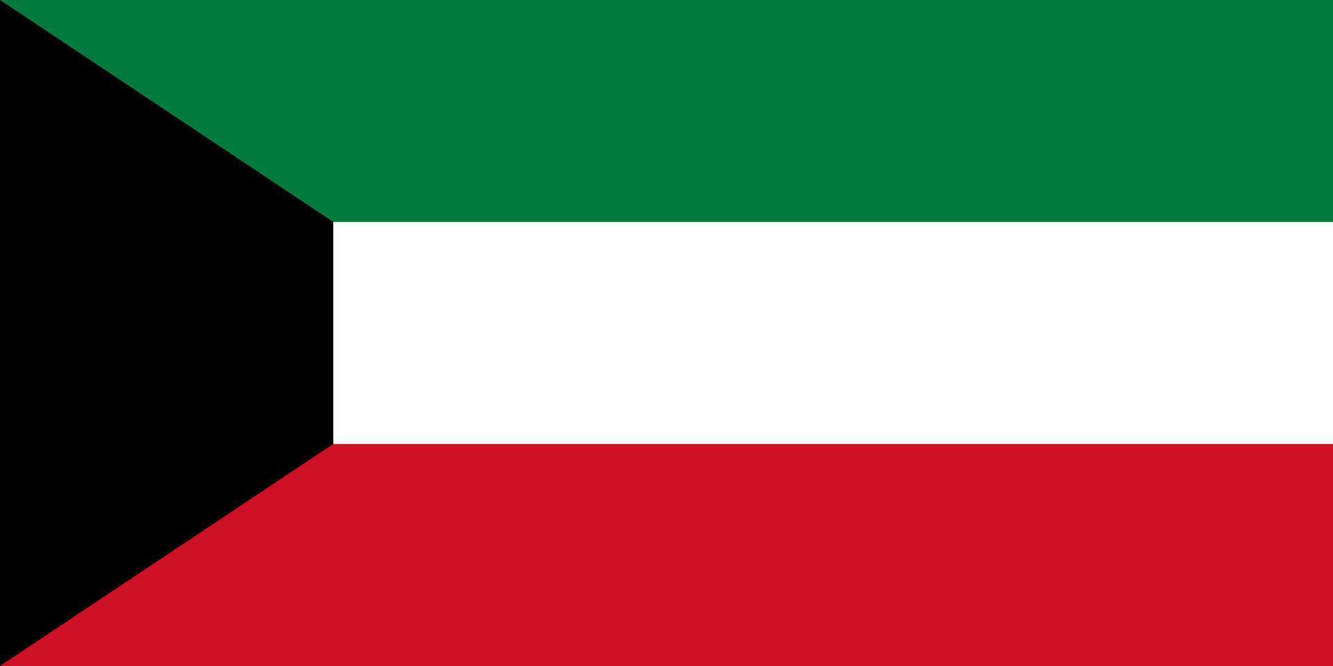 kuwait flagga enkel illustration för självständighetsdagen eller valet vektor