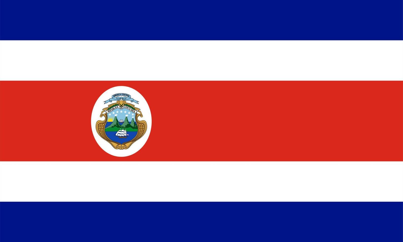 Costa Rica flagga enkel illustration för självständighetsdagen eller valet vektor