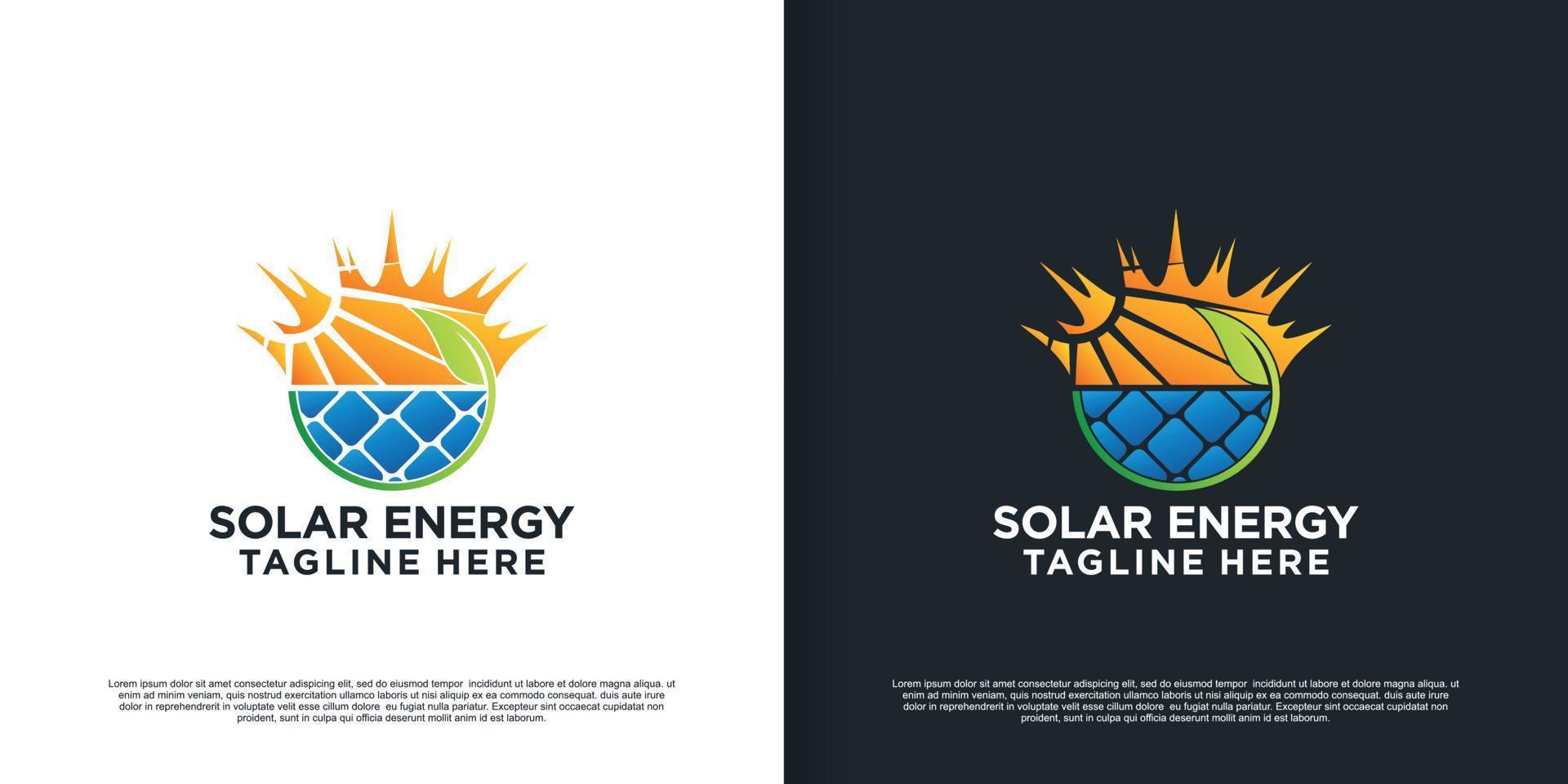 Solar- Energie Logo Design Sommer- Sunburst Konzept Prämie Vektor Teil 2