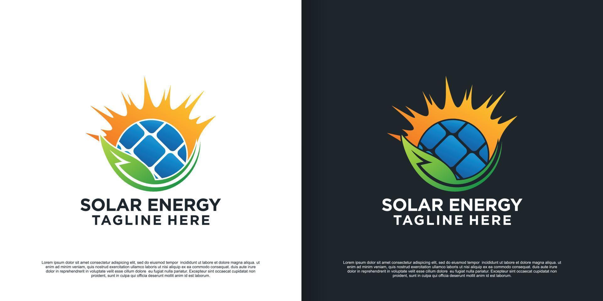 Solar- Energie Logo Design Sommer- Sunburst Konzept Prämie Vektor Teil 4