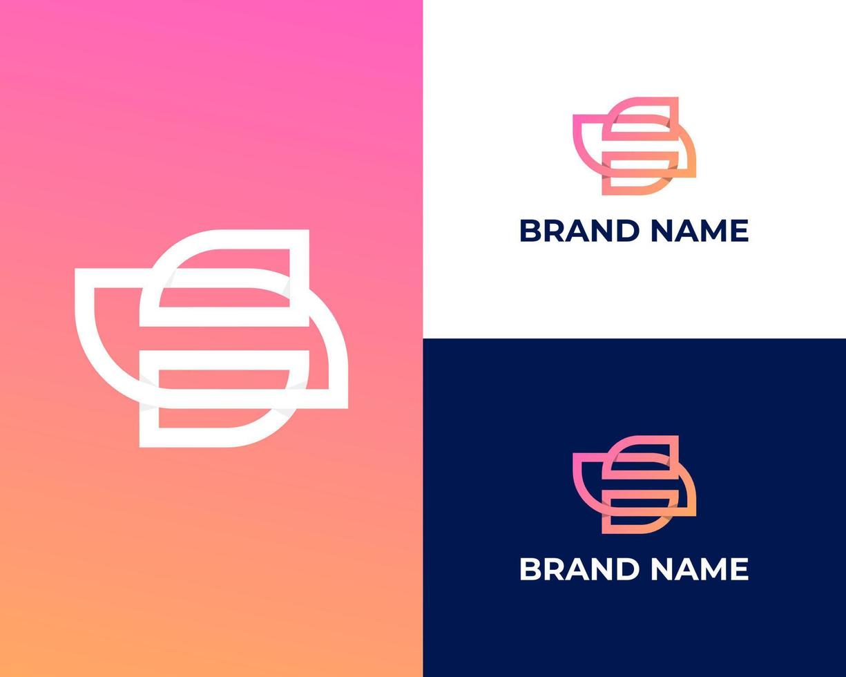 Initiale Brief s ss Logo Design Inspiration Vektor Vorlage