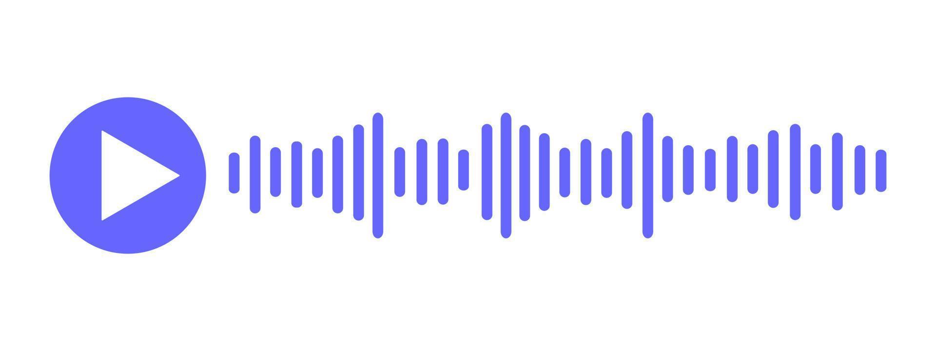 Voicemail unterzeichnen. Audio- Konversation Konzept. Wiedergabe Symbol mit Rede Klang Welle. Element von Handy, Mobiltelefon Bote App Schnittstelle vektor
