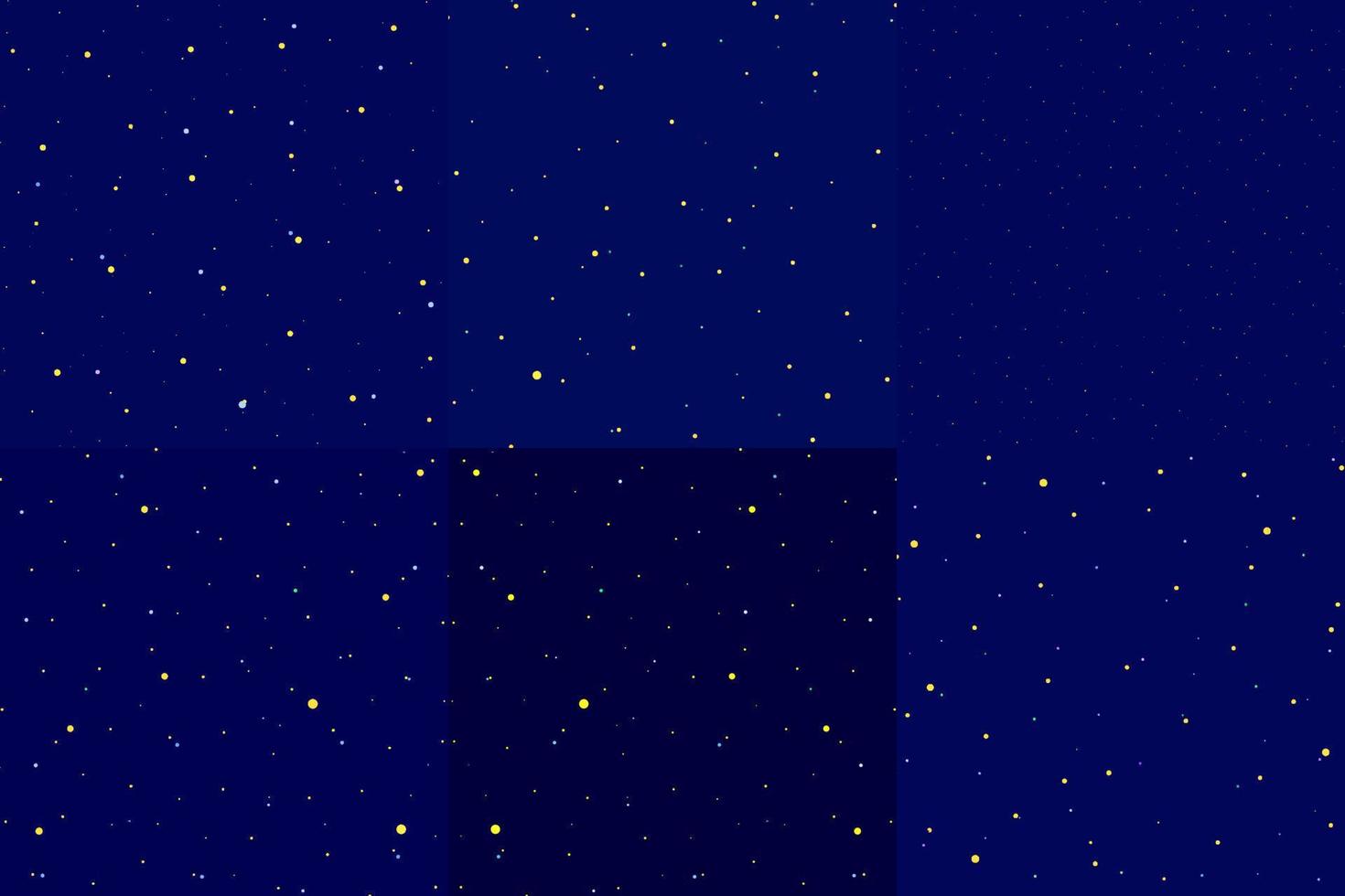 starry natt himmel. en uppsättning av ritningar av stjärna konstellationer, vit på en mörk blå bakgrund. vektor illustration i en platt stil.