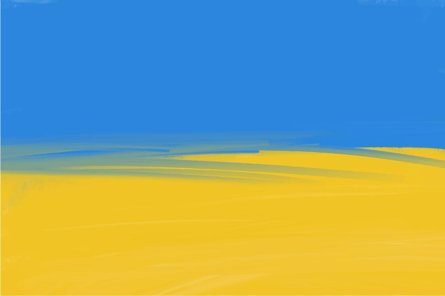 schön Hintergrund von das ukrainisch Flagge durch Hand mit Schlaganfälle von Blau und Gelb Farben, Aquarell vektor