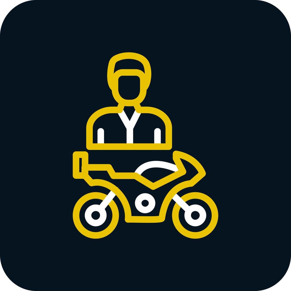 motorcyklist vektor ikon design