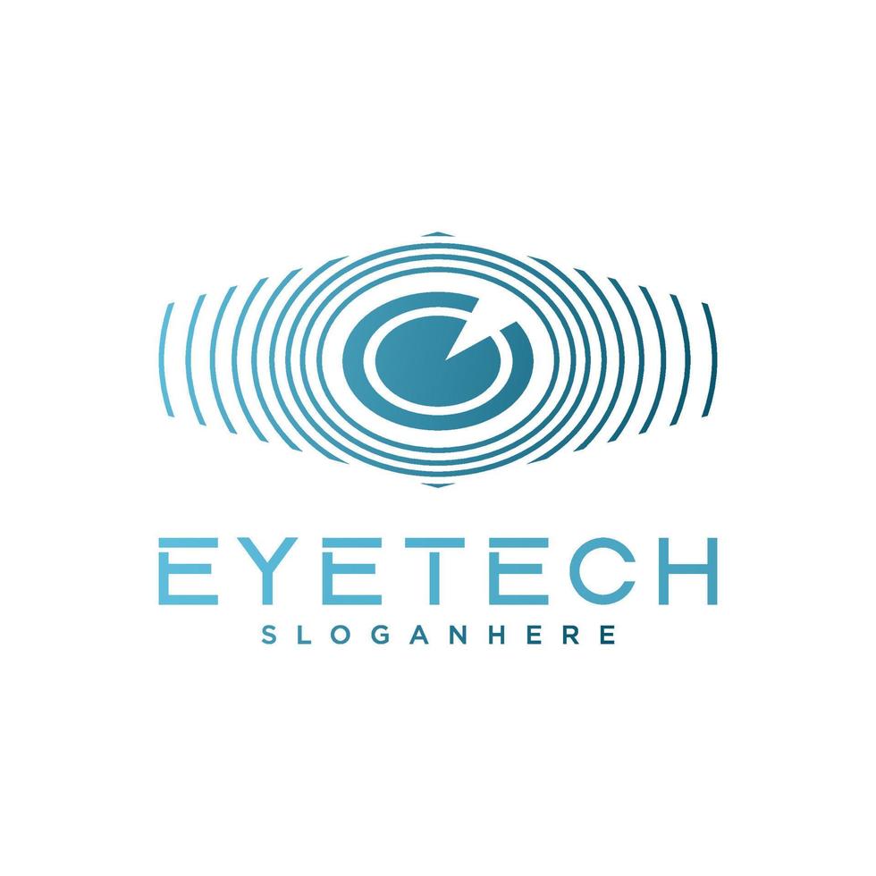 Auge Technologie Logo Design, Auge Symbol Symbol, Software Logo, Vektor Illustration. Digital Auge kreativ Symbol Konzept.