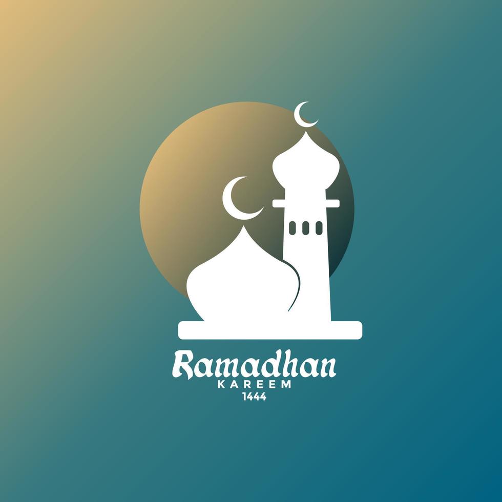 Ramadhan kareem hälsning kort. Ramadhan kareem baner design. Ramadhan mubarak. Lycklig helig ramadan. månad av fasta för muslimer. vektor