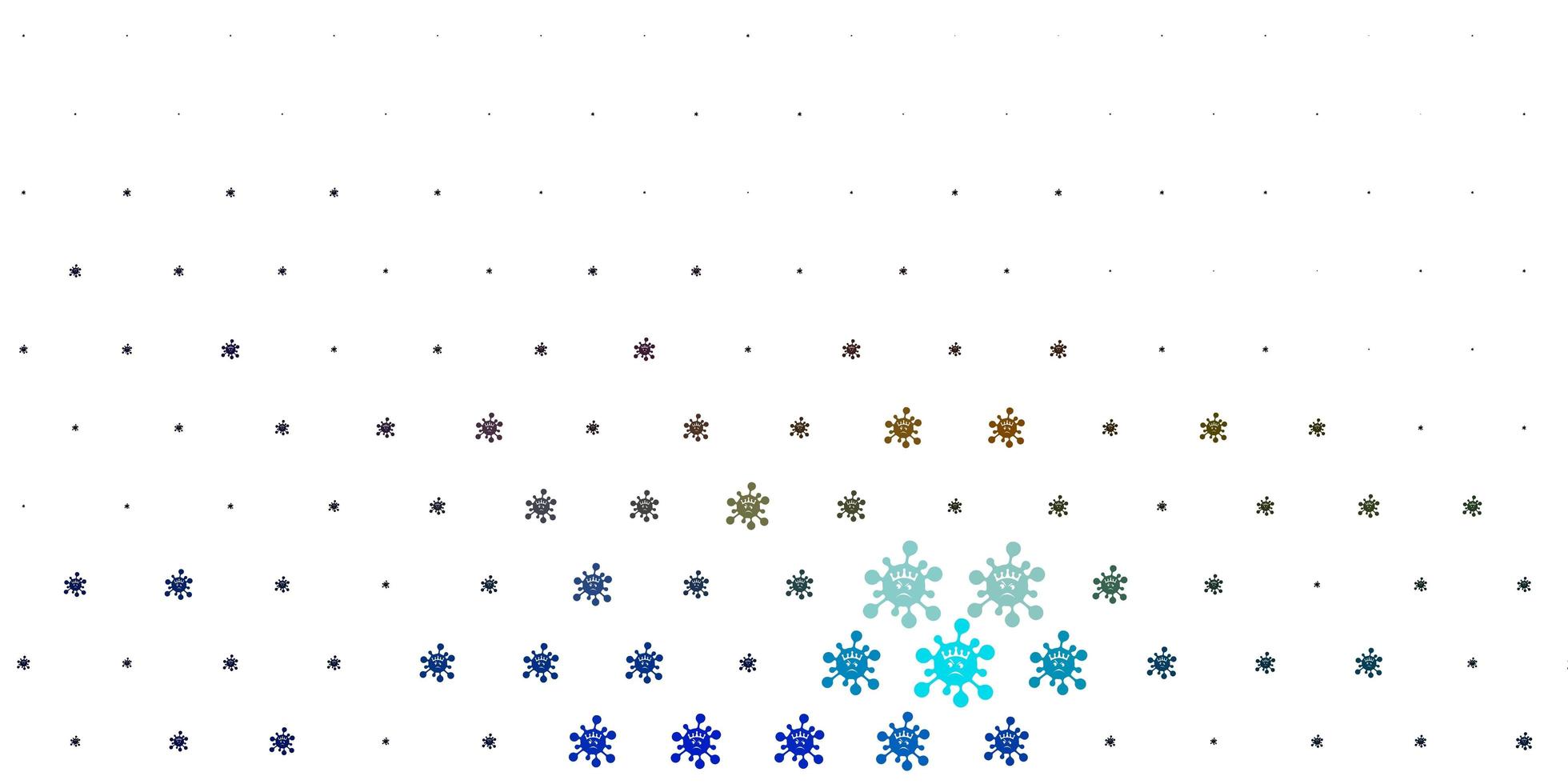 ljus flerfärgat vektor mönster med coronavirus element.