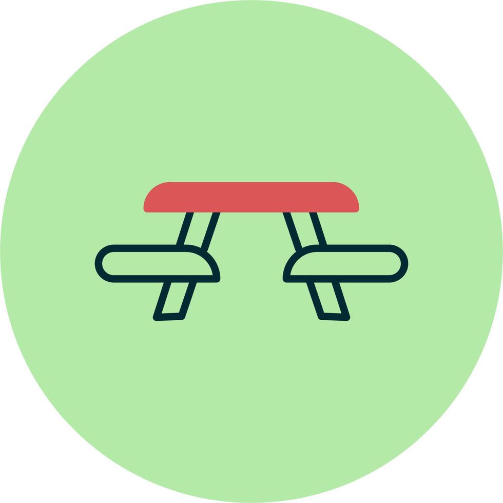 Picknick-Tisch-Vektor-Symbol vektor