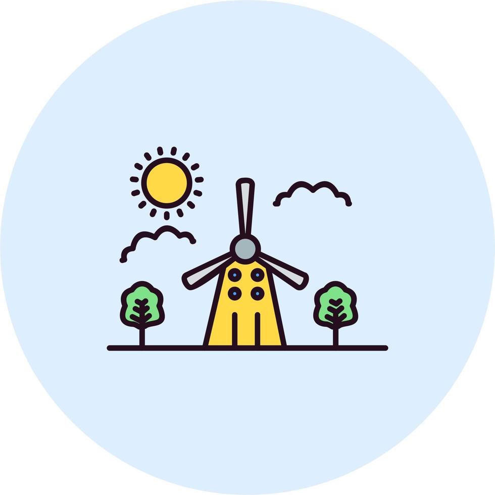 Vektorsymbol für Windkraftanlagen vektor