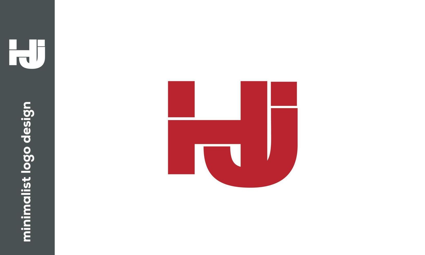 alphabet buchstaben initialen monogramm logo hj, jh, h und j vektor