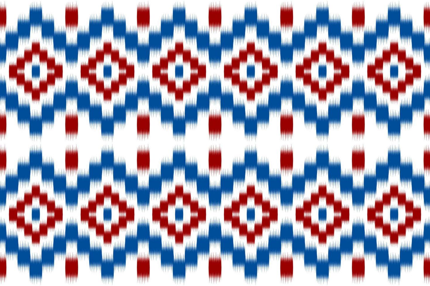 Stoff-Ikat-Musterkunst. geometrisches ethnisches nahtloses muster traditionell. amerikanischer, mexikanischer Stil. vektor