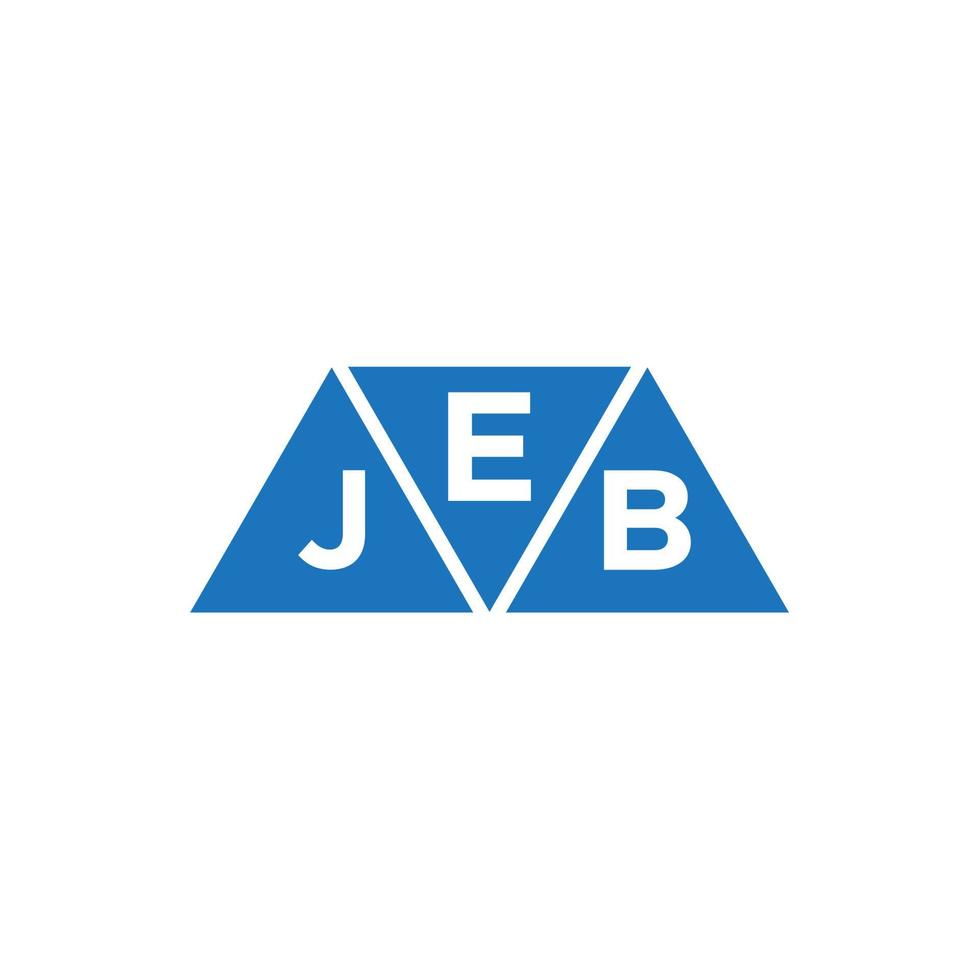 ejb triangel form logotyp design på vit bakgrund. ejb kreativ initialer brev logotyp begrepp. vektor