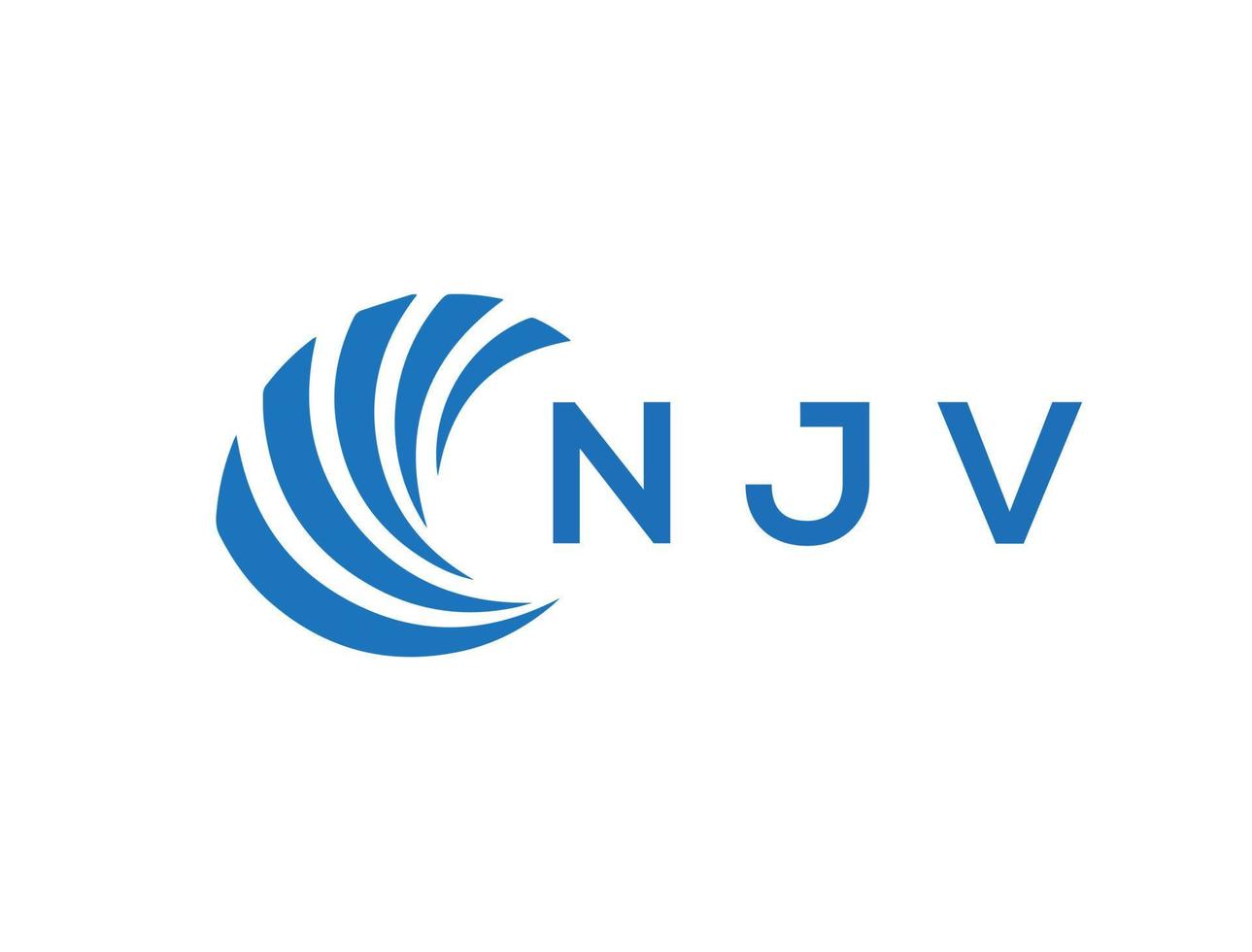 njv kreativ Kreis Brief Logo Konzept. njv Brief Design. vektor