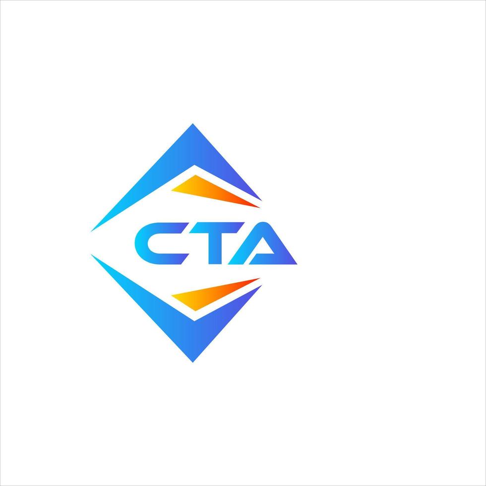 cta abstrakt teknologi logotyp design på vit bakgrund. cta kreativ initialer brev logotyp begrepp. vektor