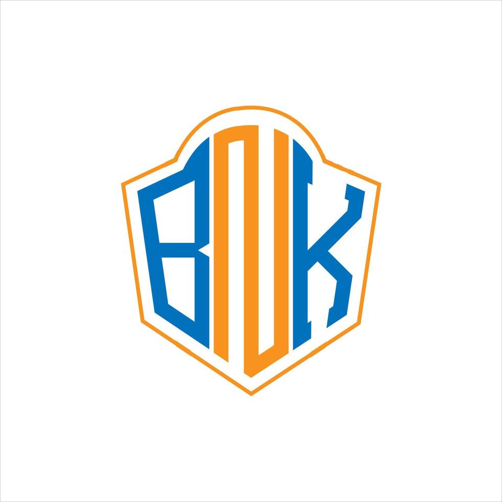 bnk abstrakt monogram skydda logotyp design på vit bakgrund. bnk kreativ initialer brev logotyp. vektor