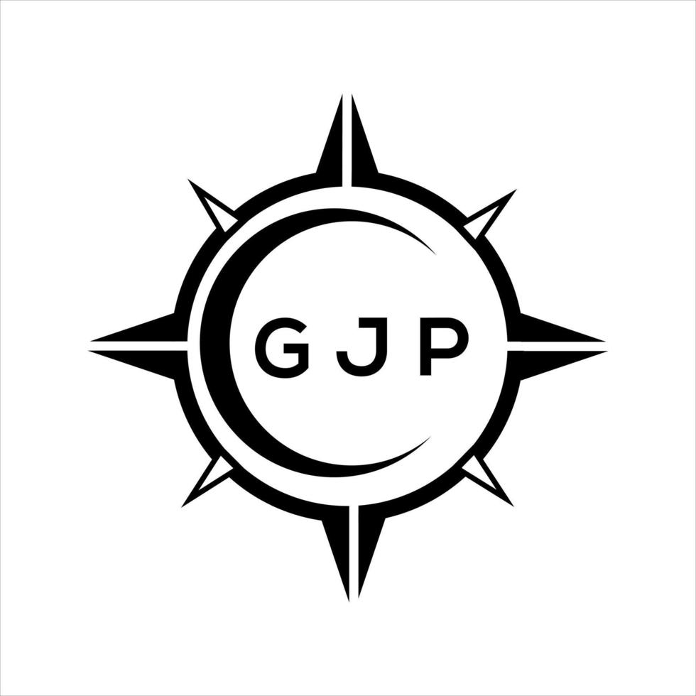 gjp abstrakt Technologie Kreis Rahmen Logo Design auf Weiß Hintergrund. gjp kreativ Initialen Brief Logo. vektor
