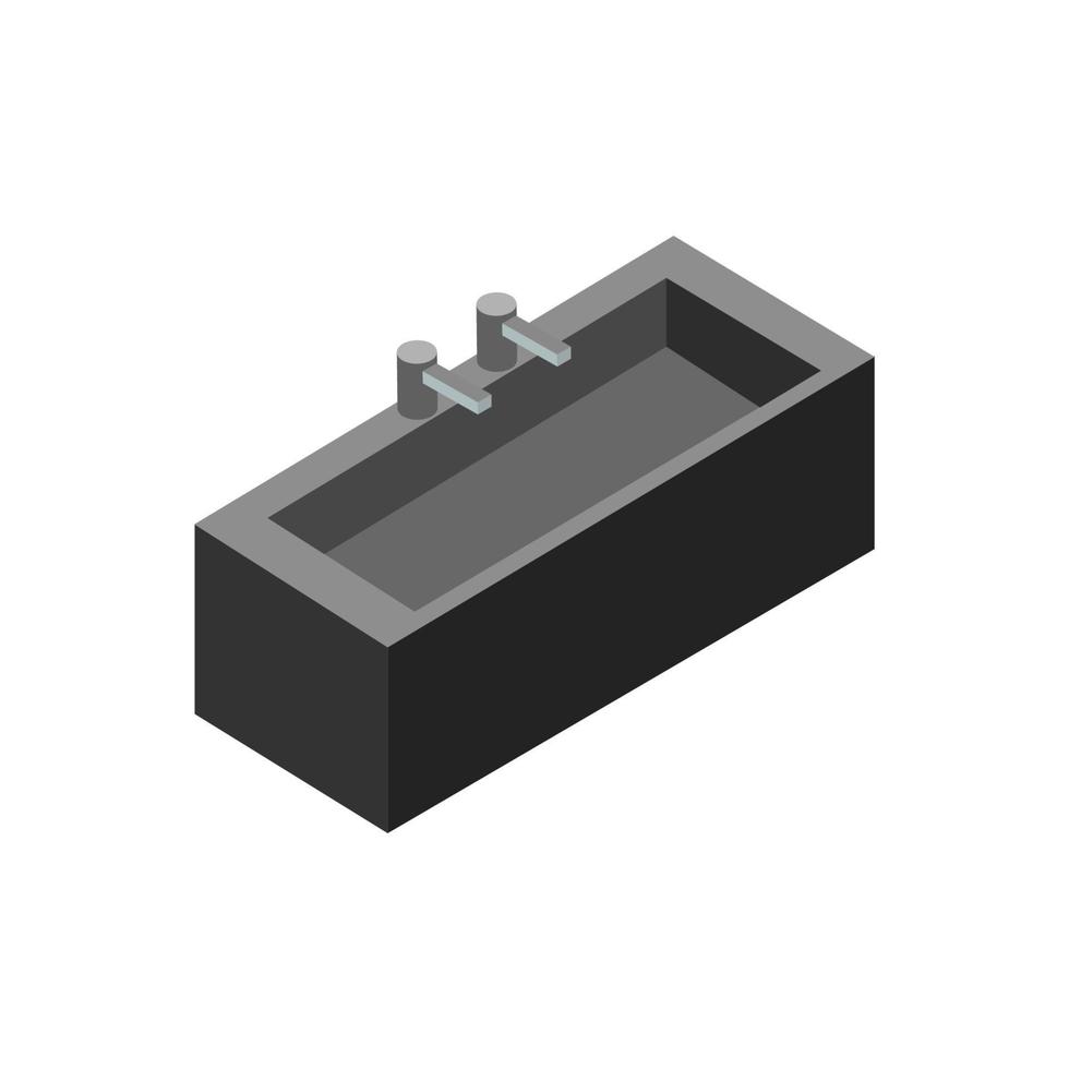 isometrische Spüle auf weißem Hintergrund vektor