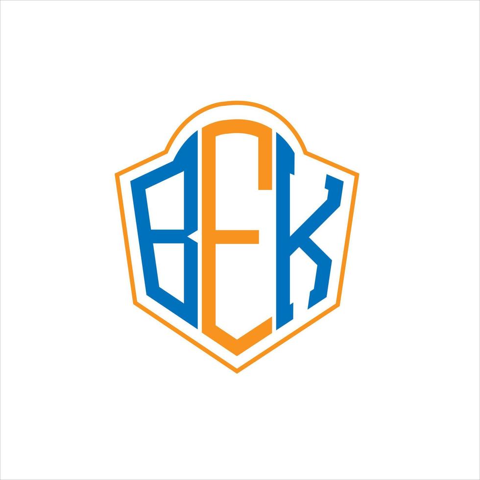 bek abstrakt Monogramm Schild Logo Design auf Weiß Hintergrund. bek kreativ Initialen Brief Logo. vektor