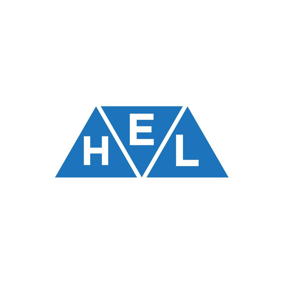 ehl triangel form logotyp design på vit bakgrund. ehl kreativ initialer brev logotyp begrepp. vektor