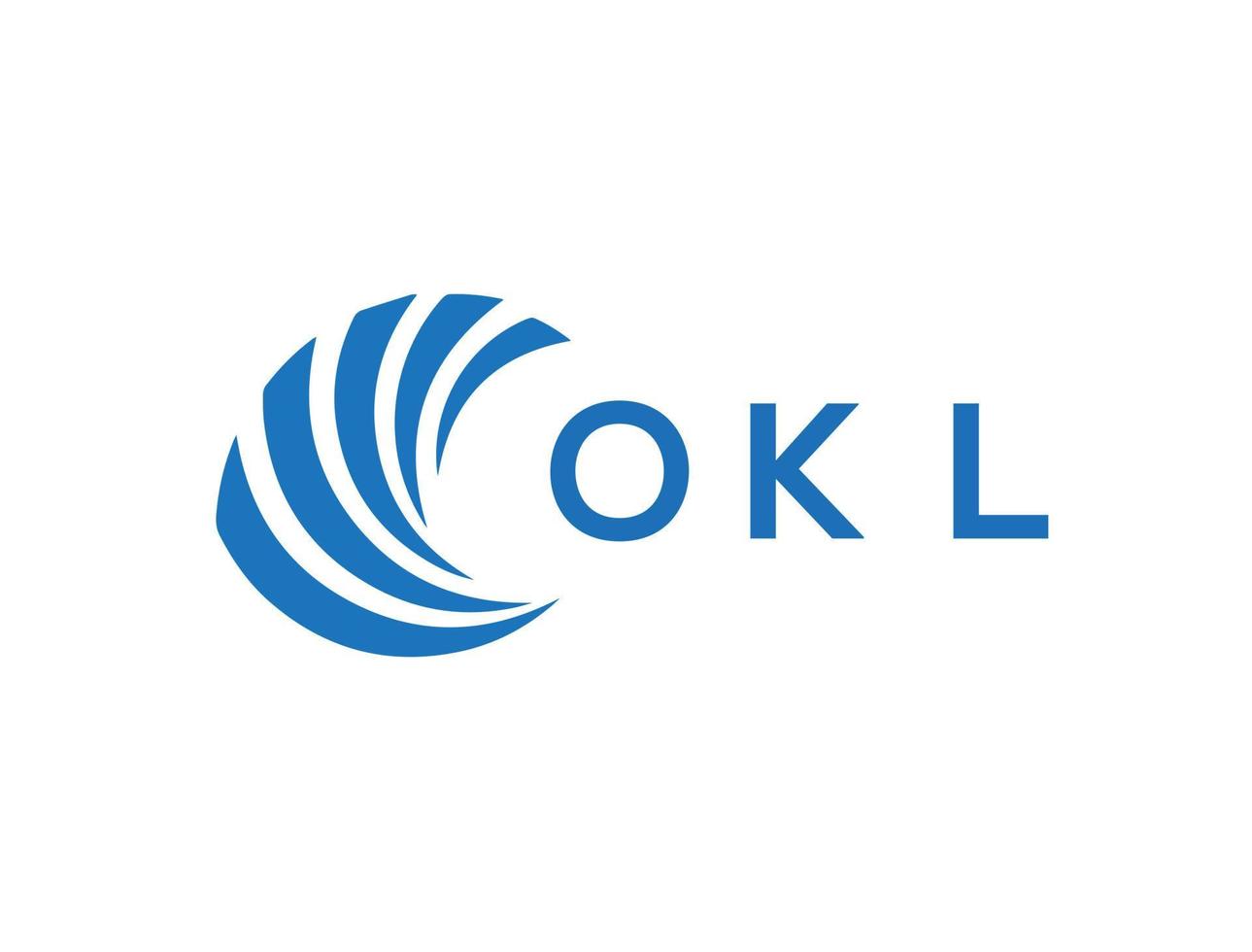 okl brev logotyp design på vit bakgrund. okl kreativ cirkel brev logotyp begrepp. okl brev design. vektor