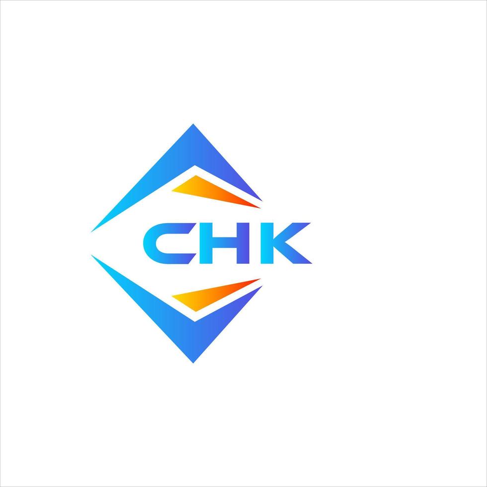 chk abstrakt teknologi logotyp design på vit bakgrund. chk kreativ initialer brev logotyp begrepp. vektor