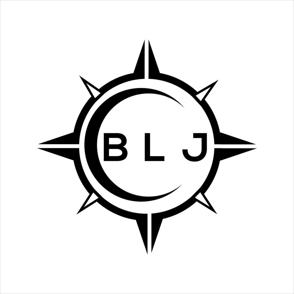 blj abstrakt Technologie Kreis Rahmen Logo Design auf Weiß Hintergrund. blj kreativ Initialen Brief Logo. vektor