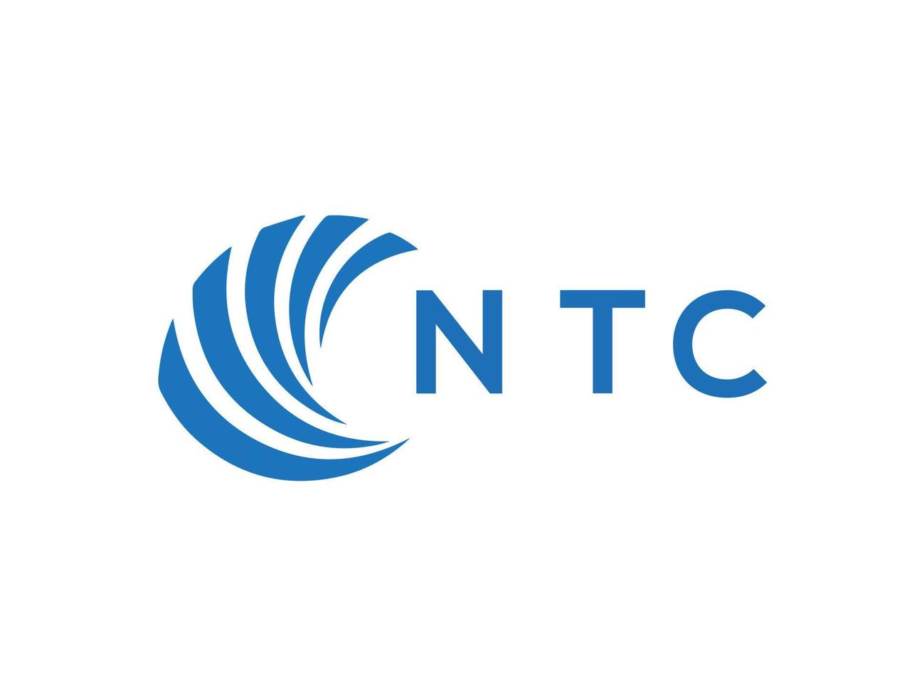 ntc Brief Logo Design auf Weiß Hintergrund. ntc kreativ Kreis Brief Logo Konzept. ntc Brief Design. vektor