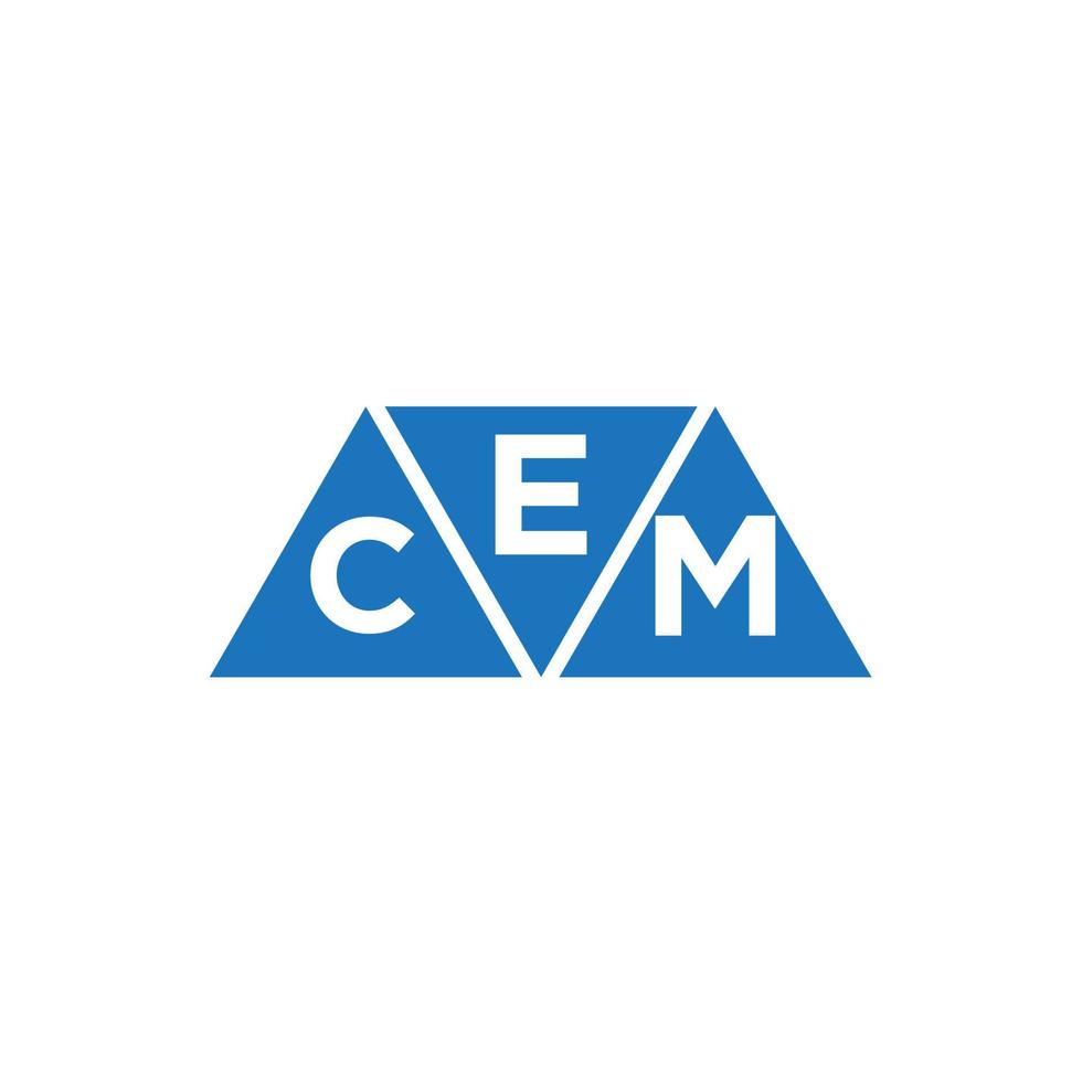 ecm triangel form logotyp design på vit bakgrund. ecm kreativ initialer brev logotyp begrepp. vektor