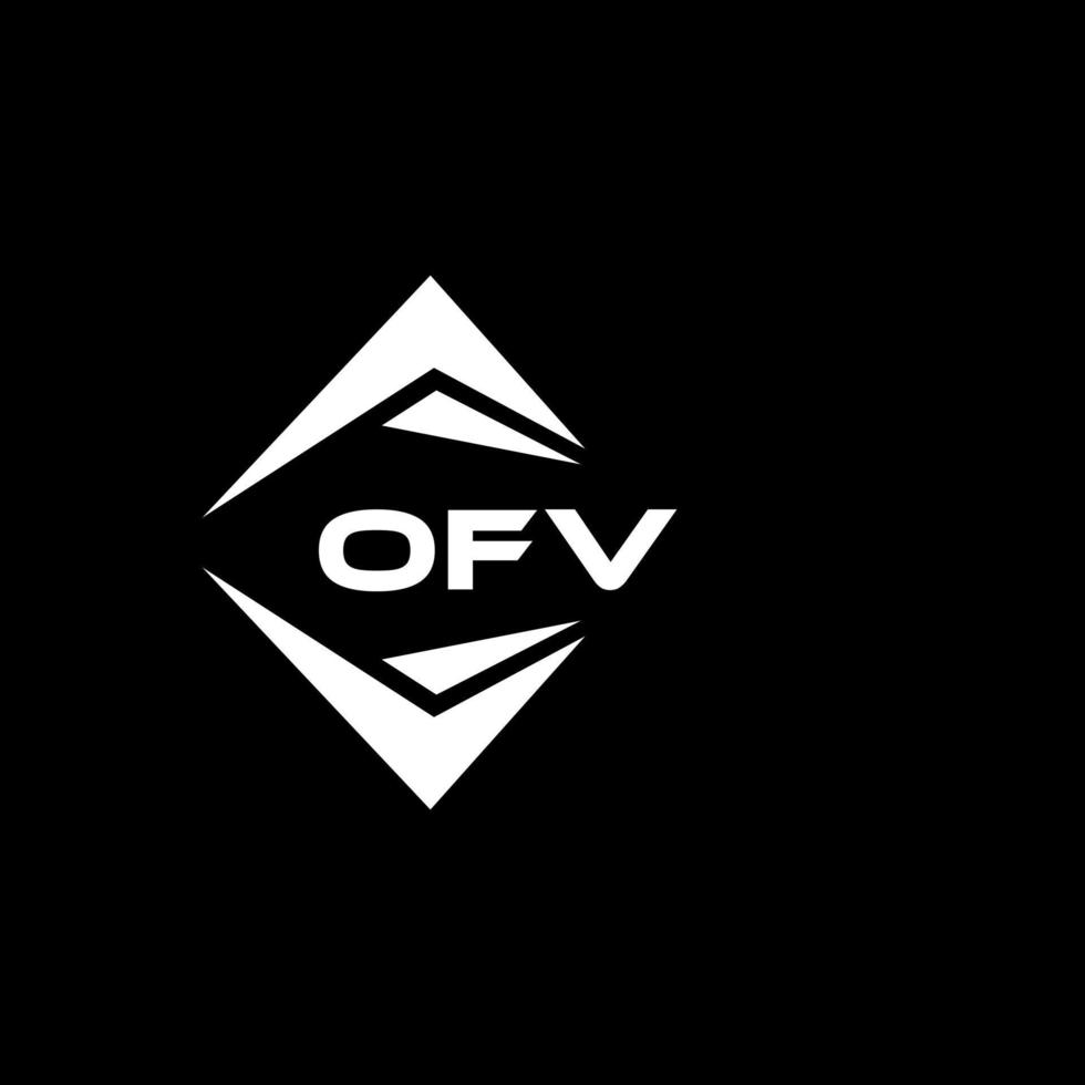 ofv abstrakt teknologi logotyp design på svart bakgrund. ofv kreativ initialer brev logotyp begrepp. vektor