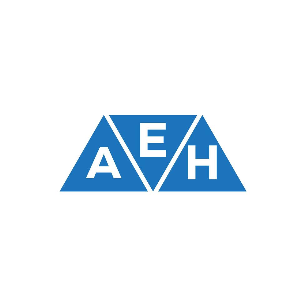 eah triangel form logotyp design på vit bakgrund. eah kreativ initialer brev logotyp begrepp. vektor