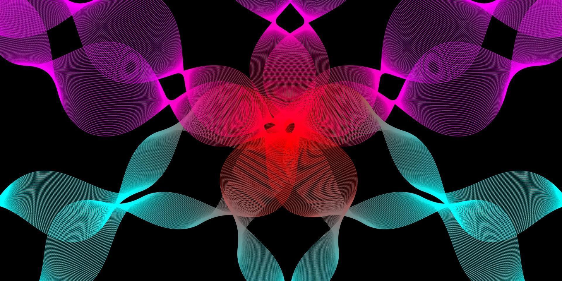 moderner abstrakter Hintergrund mit Wellenlinien in den Abstufungen lila, rot und blau vektor