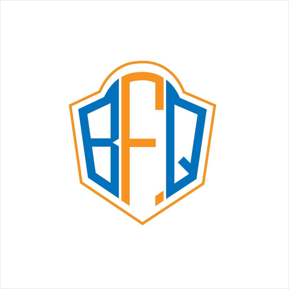 bfq abstrakt monogram skydda logotyp design på vit bakgrund. bfq kreativ initialer brev logotyp. vektor