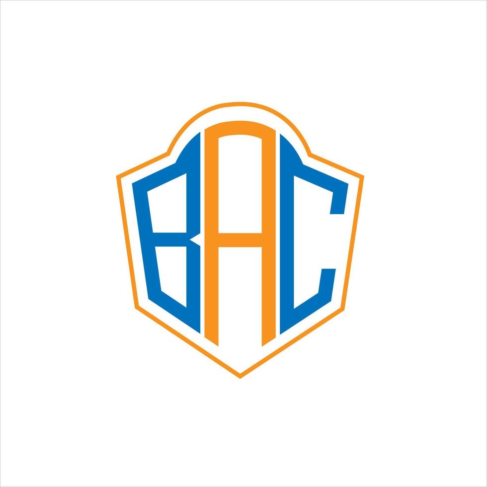 bac abstrakt monogram skydda logotyp design på vit bakgrund. bac kreativ initialer brev logotyp. vektor