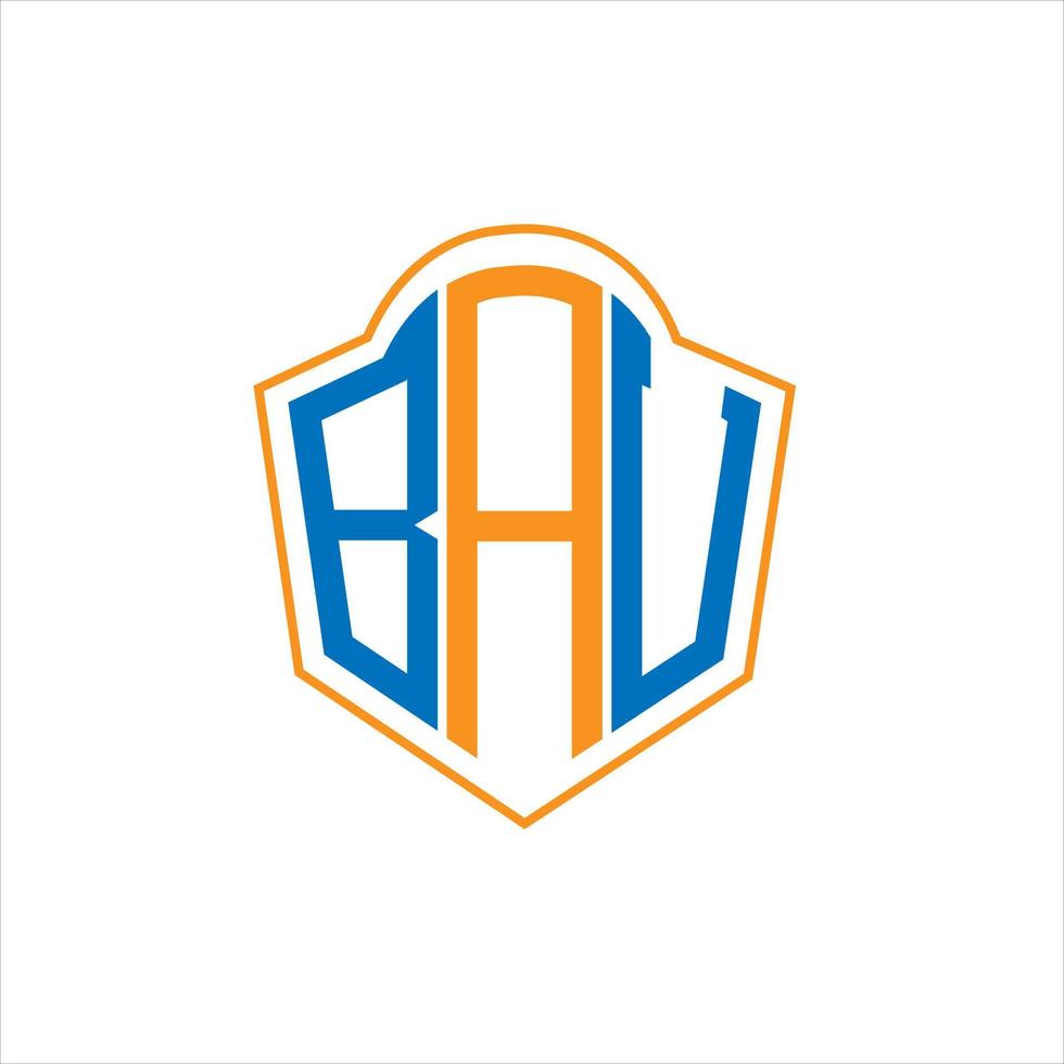 bau abstrakt monogram skydda logotyp design på vit bakgrund. bau kreativ initialer brev logotyp. vektor