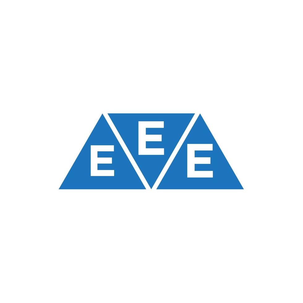 eee triangel form logotyp design på vit bakgrund. eee kreativ initialer brev logotyp begrepp. vektor