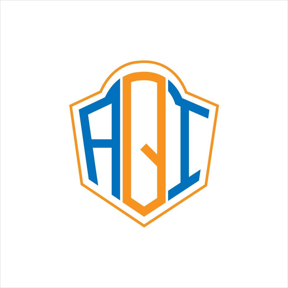 aqi abstrakt Monogramm Schild Logo Design auf Weiß Hintergrund. aqi kreativ Initialen Brief Logo. vektor