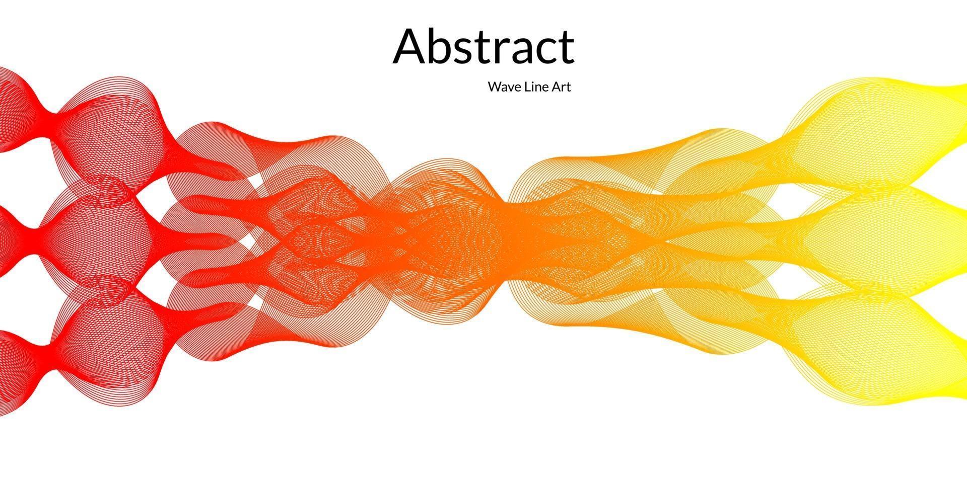 moderner abstrakter Hintergrund mit Wellenlinien in roten und gelben Abstufungen vektor