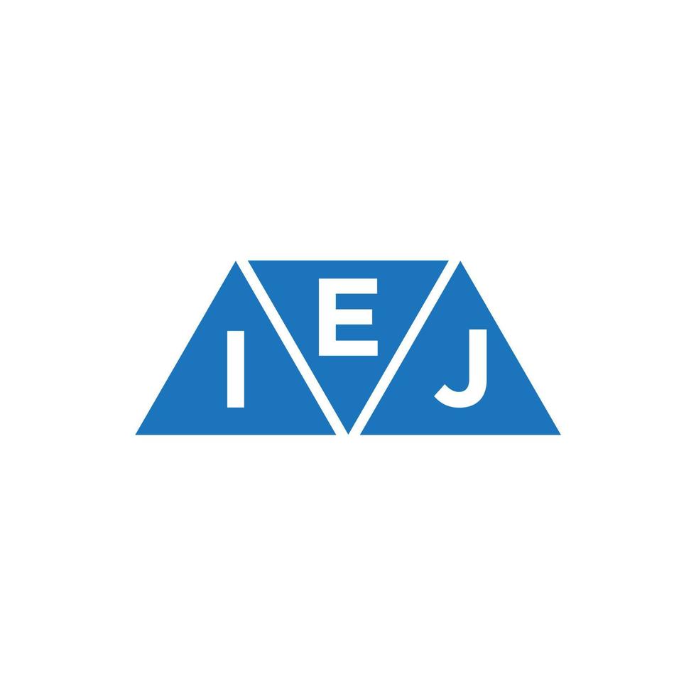 eij triangel form logotyp design på vit bakgrund. eij kreativ initialer brev logotyp begrepp. vektor