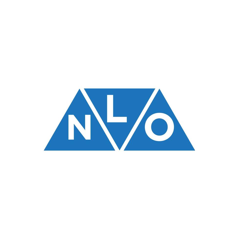 lno abstrakt första logotyp design på vit bakgrund. lno kreativ initialer brev logotyp begrepp. vektor