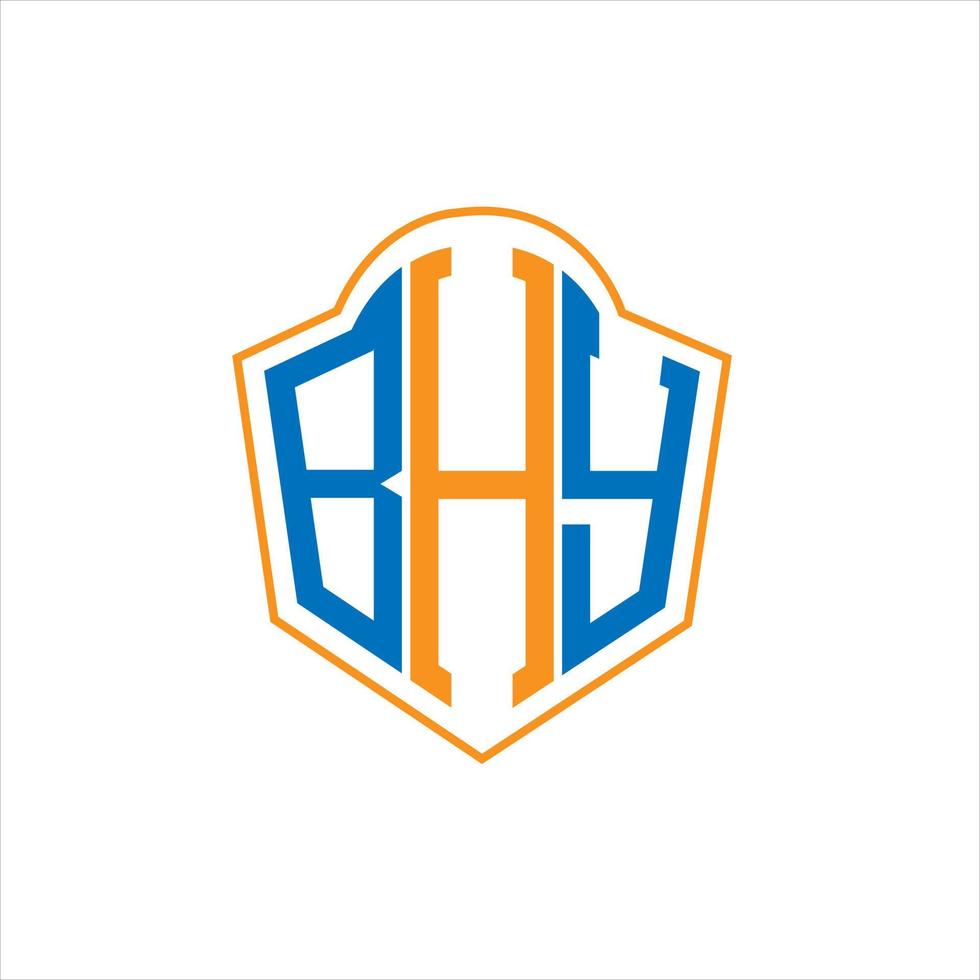 bhy abstrakt Monogramm Schild Logo Design auf Weiß Hintergrund. bhy kreativ Initialen Brief Logo. vektor