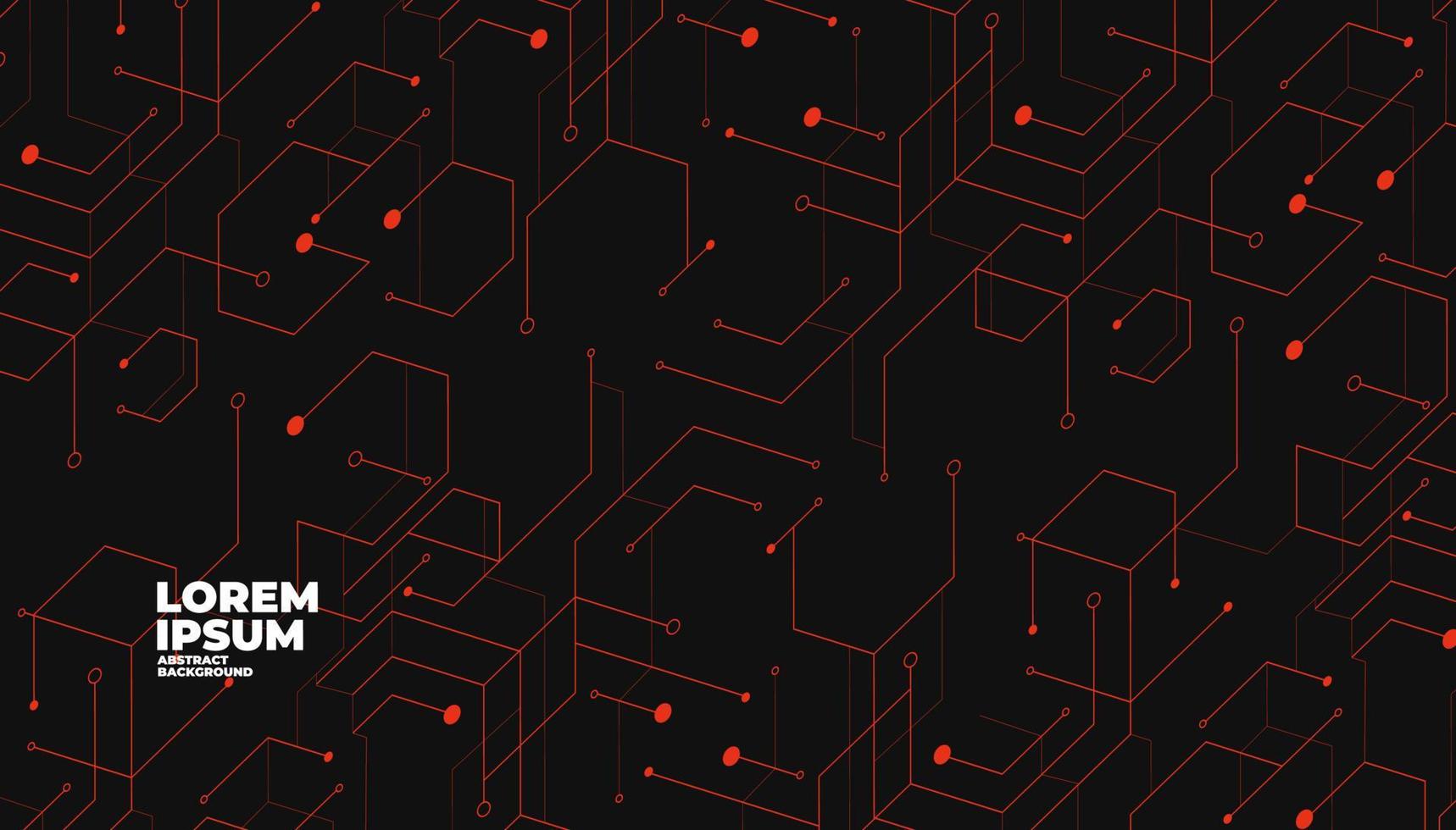 abstrakt geometrisch rot Linien und Punkte Verbindung auf schwarz Cyber Design modern Technologie futuristisch Hintergrund Vektor Illustration.