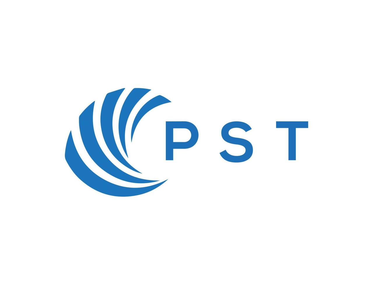 pst brev logotyp design på vit bakgrund. pst kreativ cirkel brev logotyp begrepp. pst brev design. vektor