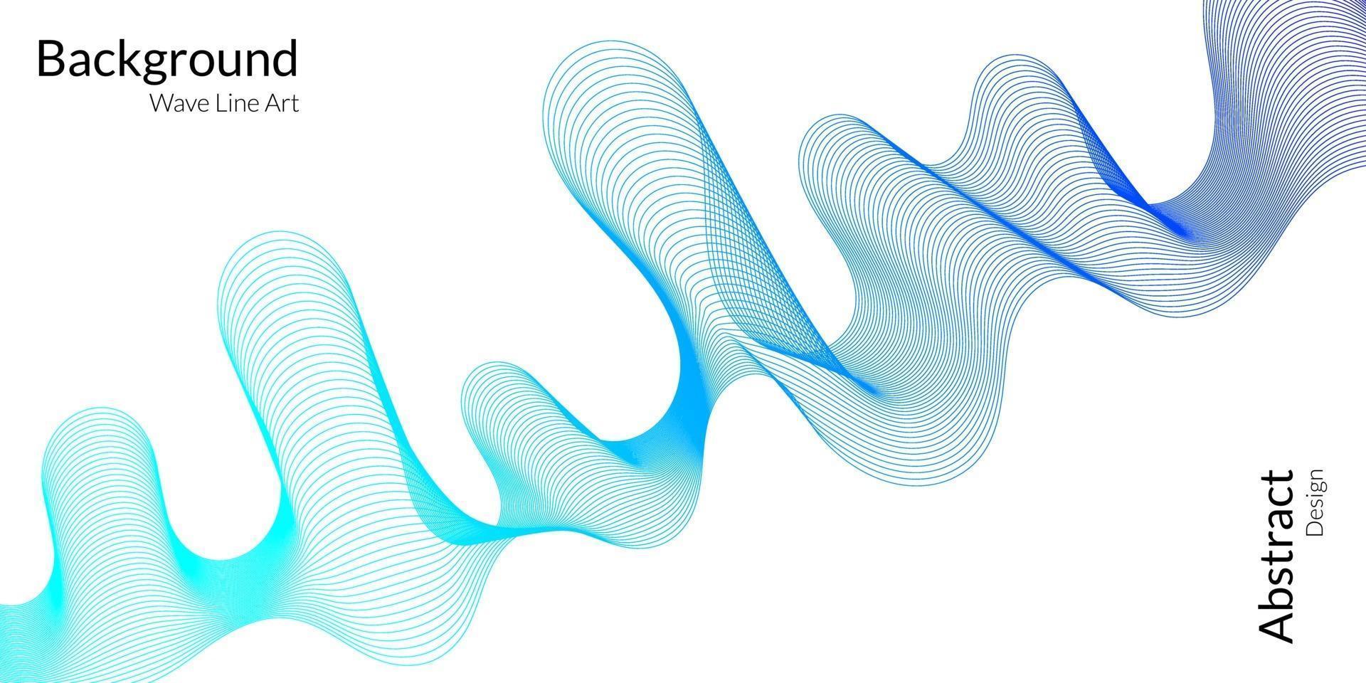 moderner abstrakter Hintergrund mit Wellenlinien in blauen Abstufungen vektor