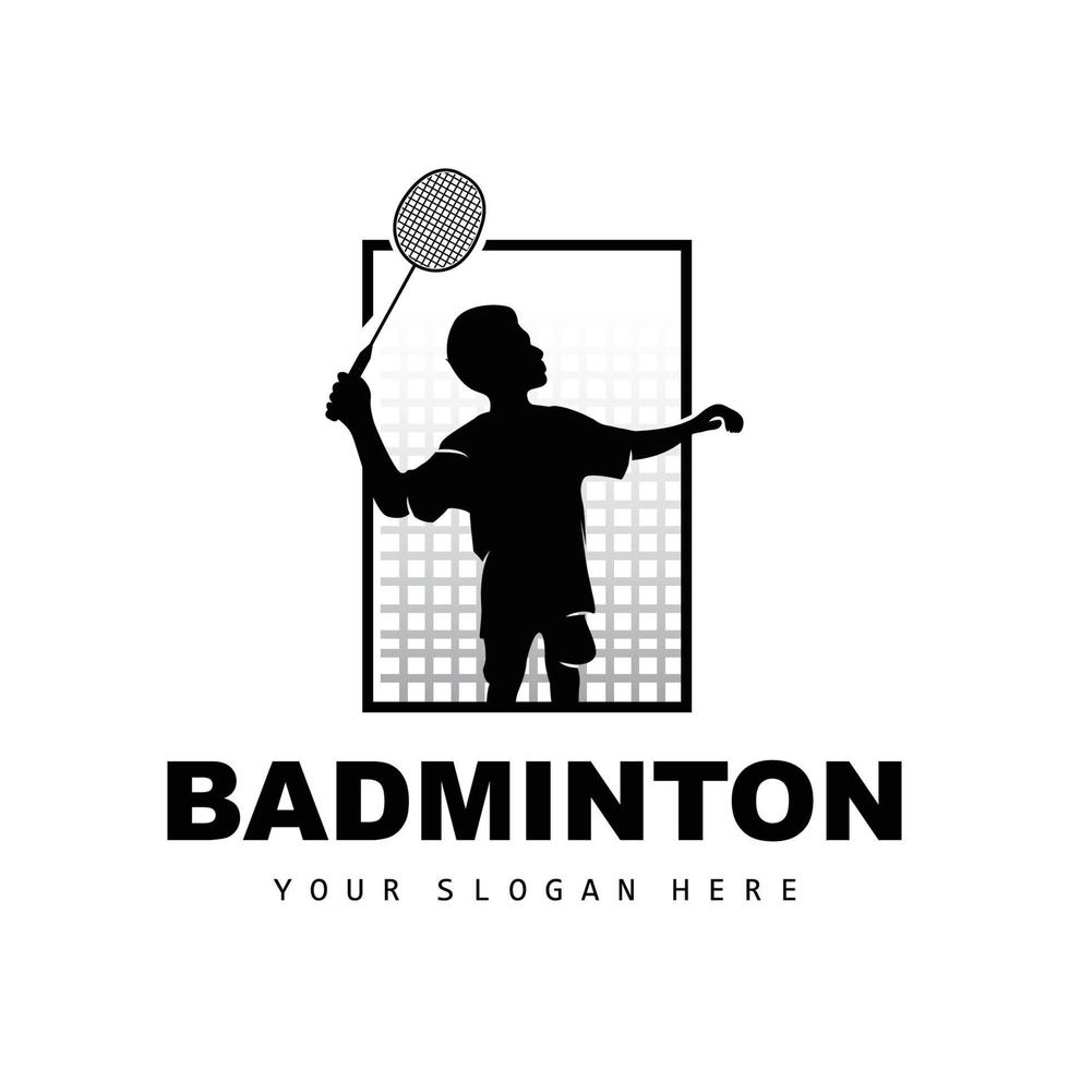 Badminton Logo, Sport Ast Design, Vektor abstrakt Badminton Spieler Silhouette Sammlung