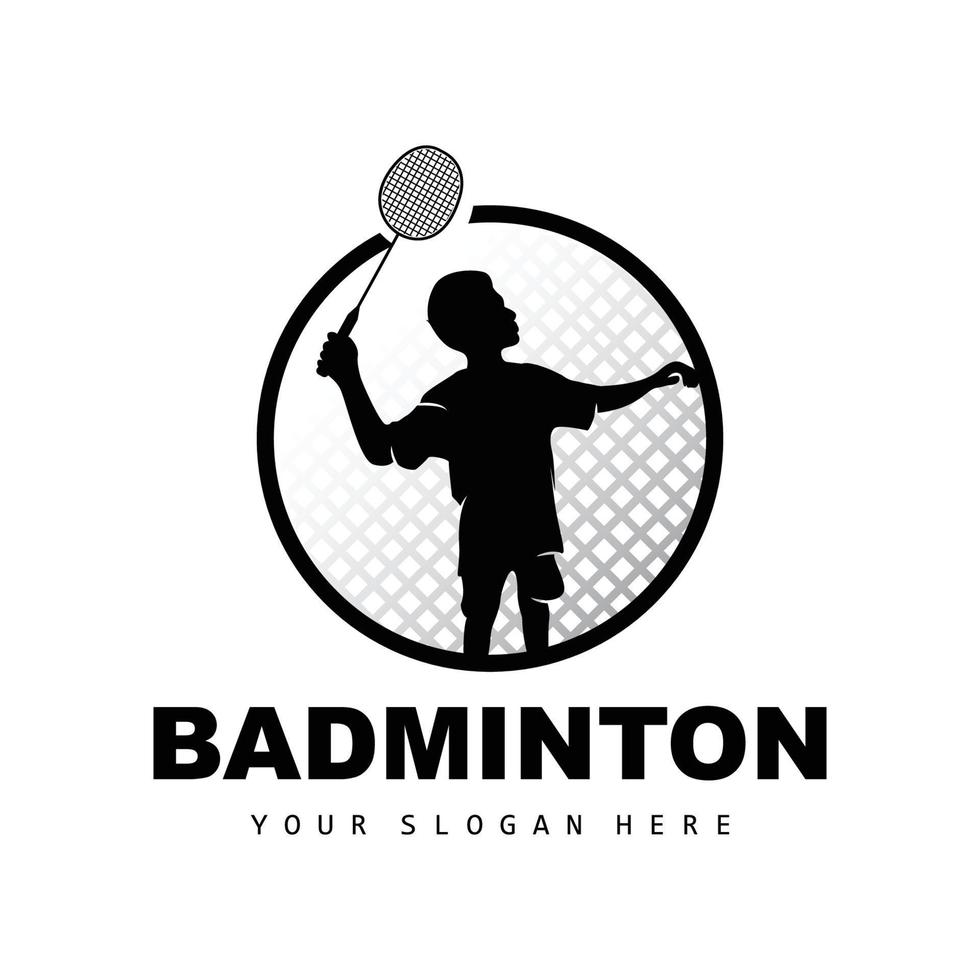 Badminton Logo, Sport Ast Design, Vektor abstrakt Badminton Spieler Silhouette Sammlung