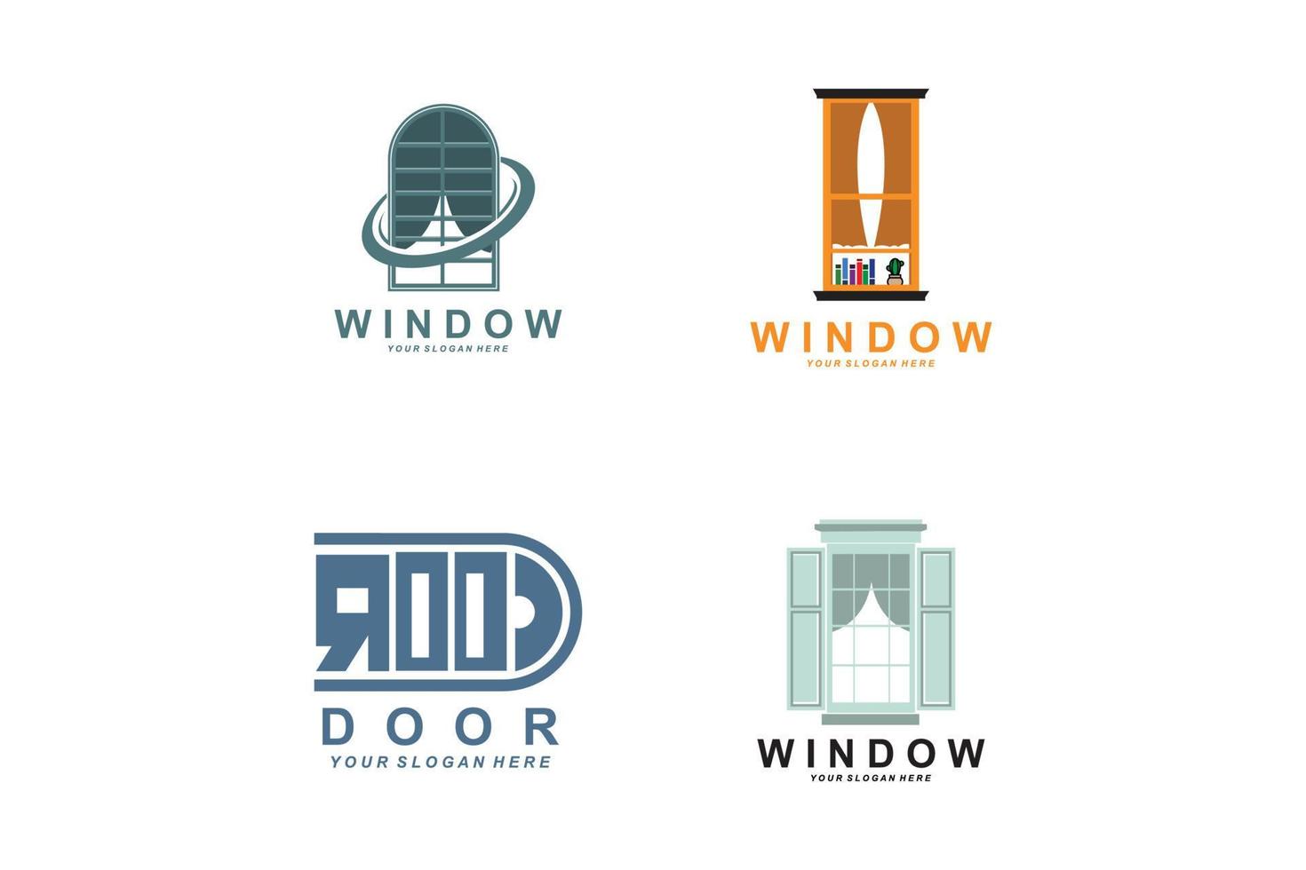 Home-Fenster-Logo, Home-Icon-Design vektor